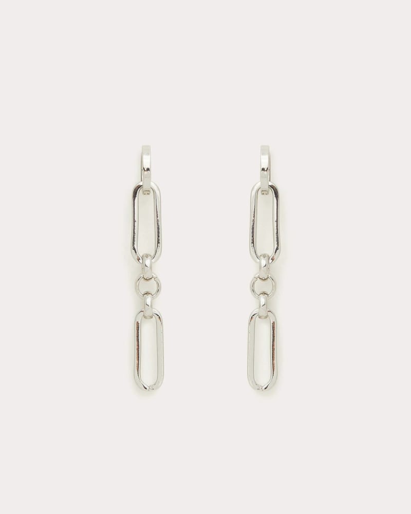 Front of a size O/S Kenrick Earrings in Silver in Silver by Petit Moments. | dia_product_style_image_id:329758